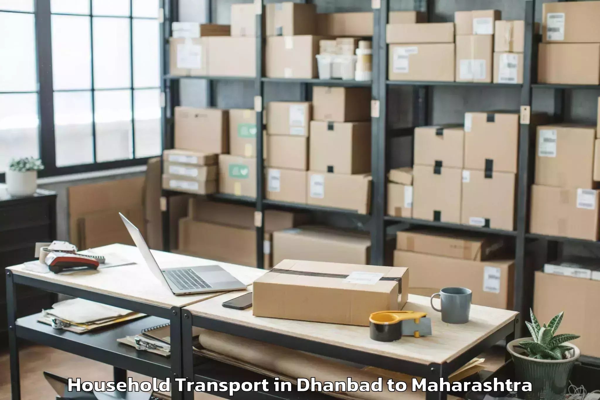 Top Dhanbad to Vairag Household Transport Available